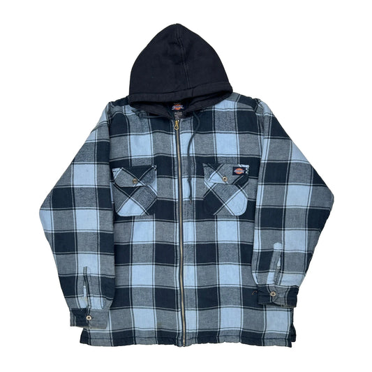 Dickies Checked Jacket - Large Black Cotton
