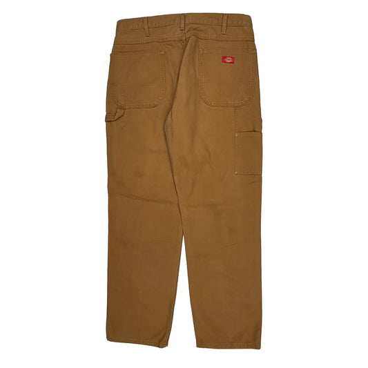 Dickies Carpenter Trousers - 32W 32L Brown Cotton