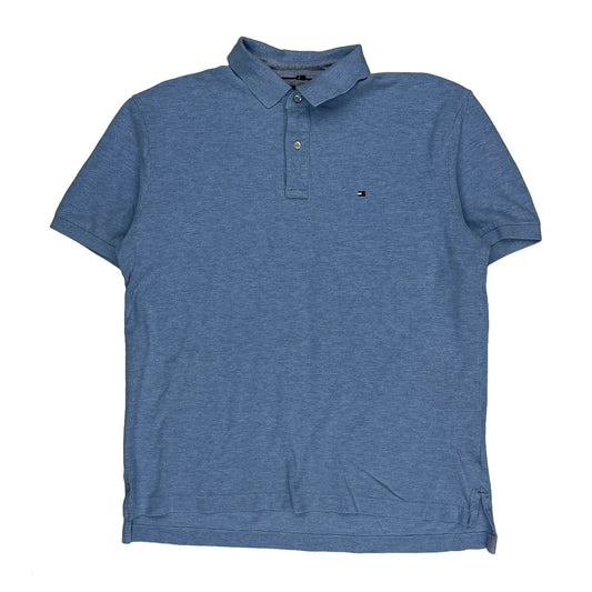 Tommy Hilfiger Polo Shirt - Large Blue Cotton