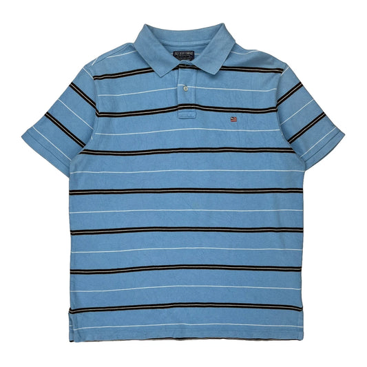 Polo By Ralph Lauren Striped Polo Shirt - Large Blue Cotton