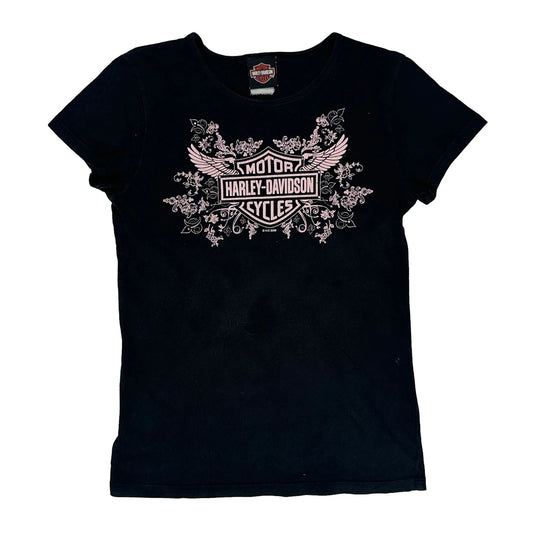 Harley Davidson Graphic T-Shirt - XS Black Cotton