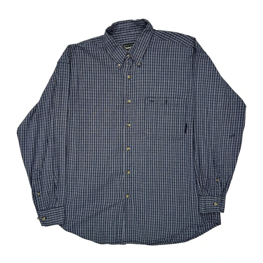 Timberland Checked Shirt - XL Blue Cotton