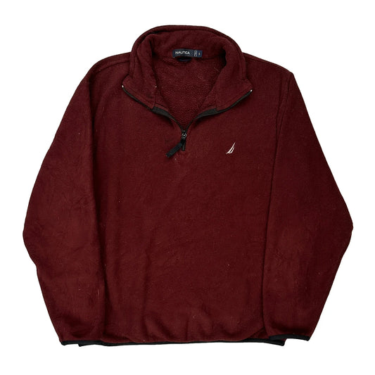 Nautica Fleece - Small Burgundy Polyester