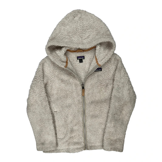 Age 10 Patagonia Fleece Jacket - Medium Cream Polyester