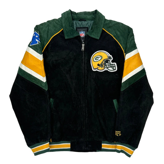 Green Bay Packers Nfl Football Varsity Jacket - 2XL Black Polyester