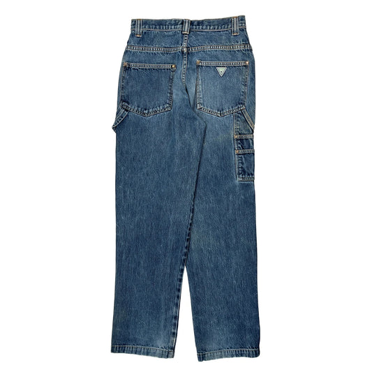 Guess Baggy Carpenter Jeans - 28W 34L Blue Cotton