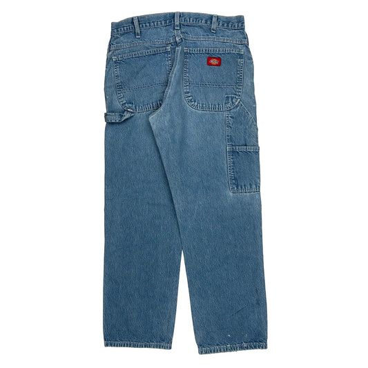 Dickies Carpenter Trousers - 30W 30L Blue Cotton