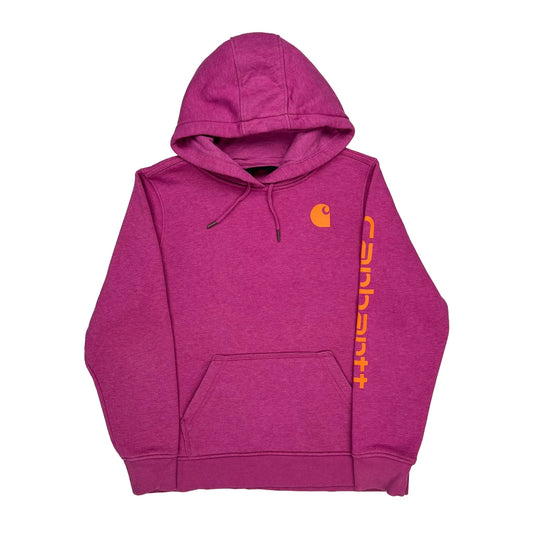 Carhartt Hoodie - Large Purple Cotton Blend