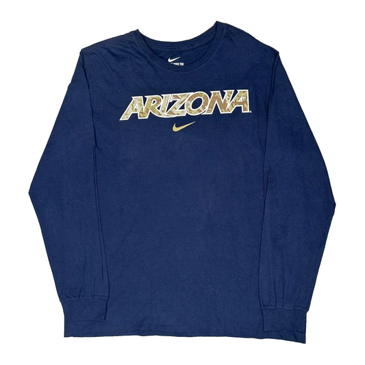 Arizona Nike Long Sleeve T-Shirt - 2XL Blue Cotton
