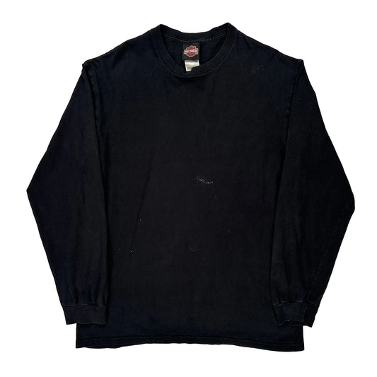 Harley Davidson Long Sleeve T-Shirt - Large Black Cotton