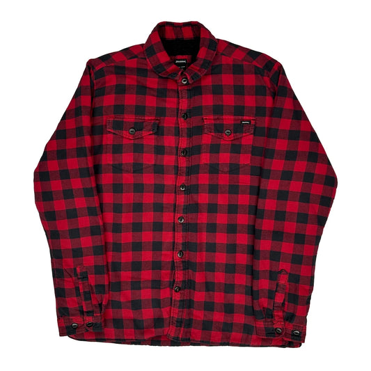Vintage Dickies Checked Overshirt - Large Red Cotton