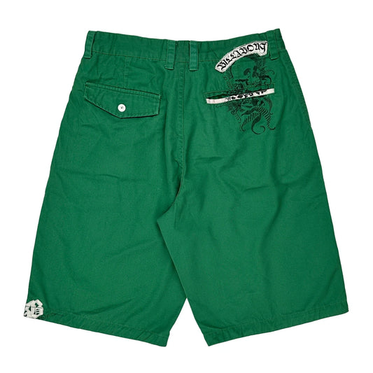 Billabong Graphic Shorts - 31W 12L Green Polyester Blend