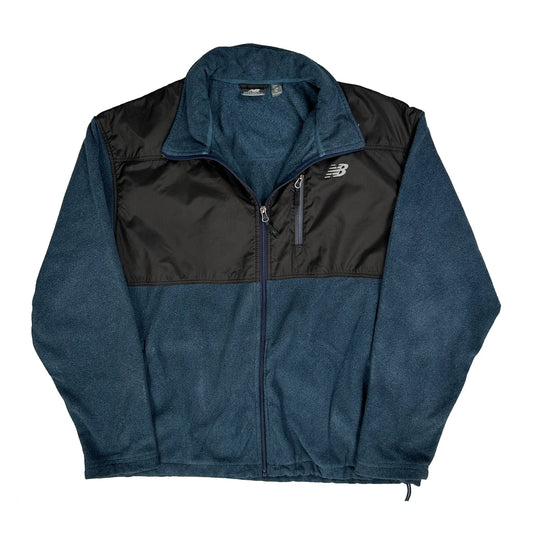 Vintage New Balance Fleece Jacket - XL Blue Polyester