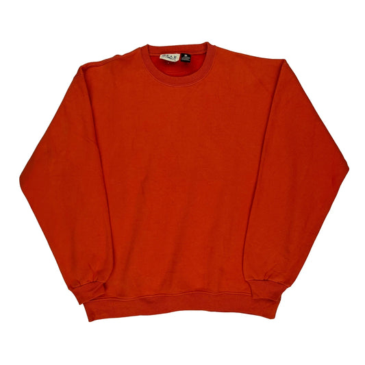 90S Blank Gear Sweatshirt - Medium Red Cotton Blend