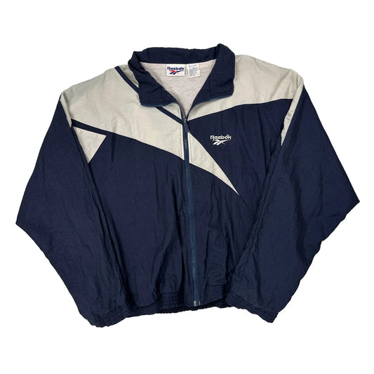 Vintage Reebok Windbreaker - XL Navy Nylon