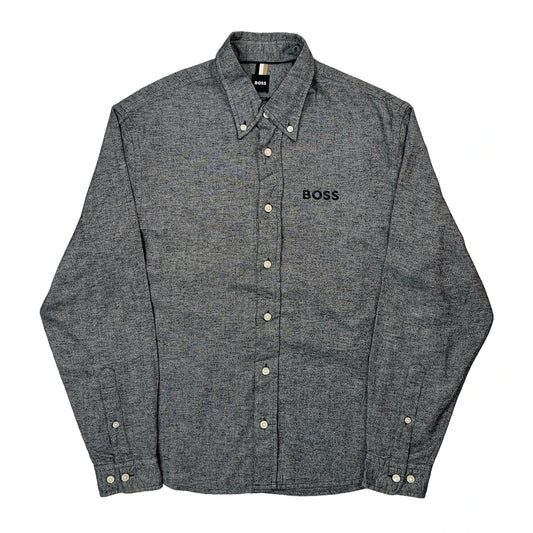 Boss Shirt - Large Grey Cotton