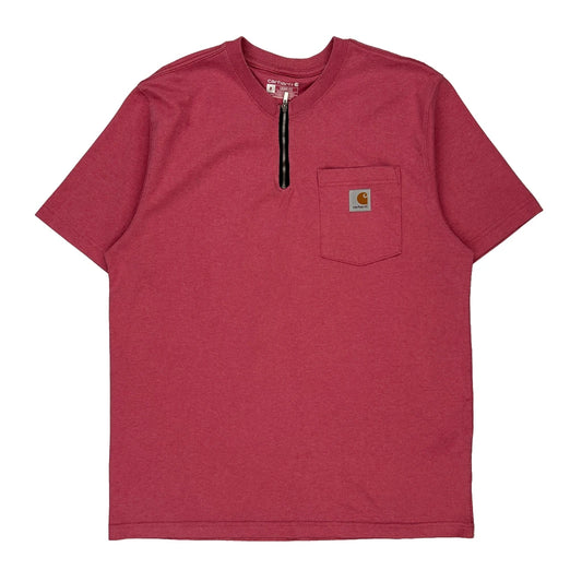 Carhartt T-Shirt - Medium Pink Cotton Blend