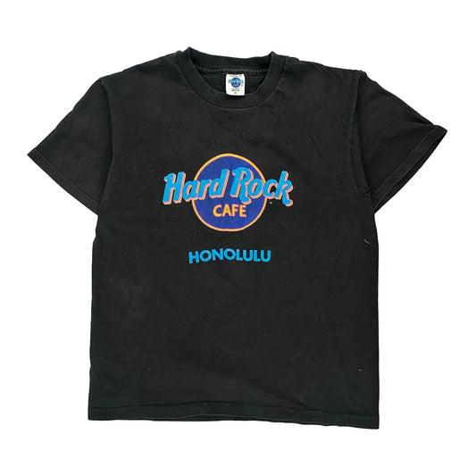 Honolulu Hard Rock Cafe Graphic T-Shirt - Large Black Cotton