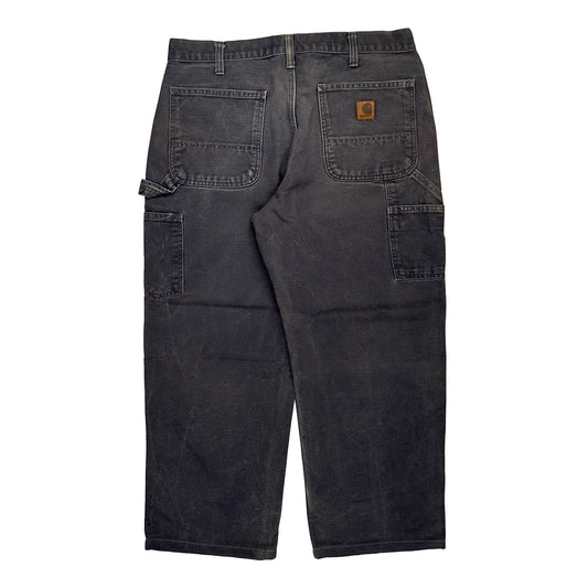 Carhartt Carpenter Trousers - 34W 27L Grey Cotton