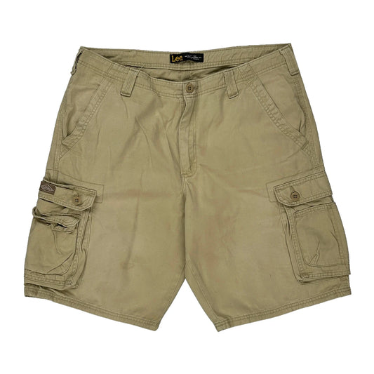 Lee Cargo Shorts - 36W 11L Beige Cotton