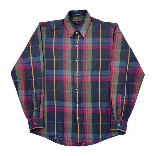 Vintage Yorkunit Plaid Gant Checked Shirt - Large Multicoloured Cotton