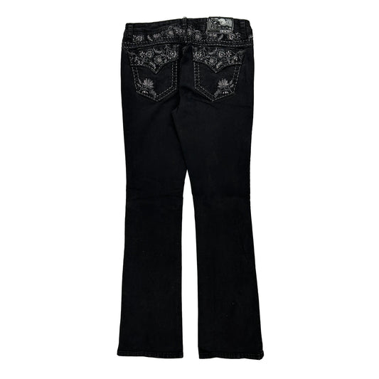 Grace In La Jeans - 30W UK 8 Black Cotton