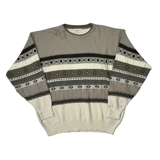 Vintage Gabicci Jumper - XL Beige Cotton