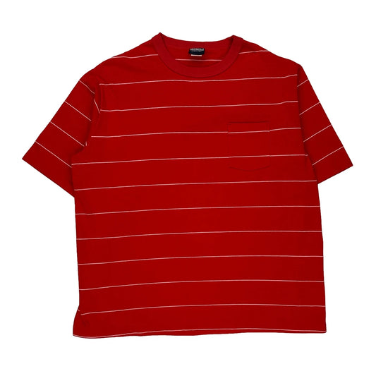 Chesterfield Striped T-Shirt - XL Red Polyester Blend