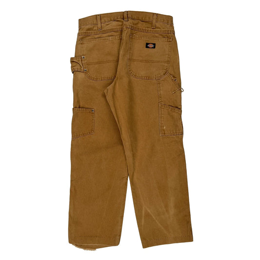 Dickies Carpenter Trousers - 32W 29L Brown Cotton