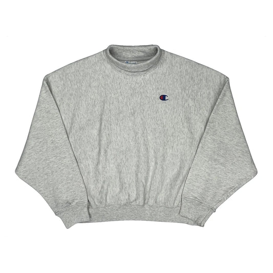 Reverse Weave Champion Sweatshirt - Large Grey Cotton Blend