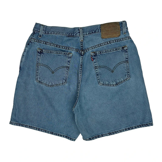Levis Denim Shorts - 32W 9L Blue Denim