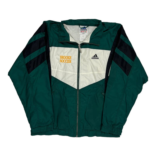 Vintage Brooke Soccer Adidas Graphic Track Jacket - Medium Green Nylon