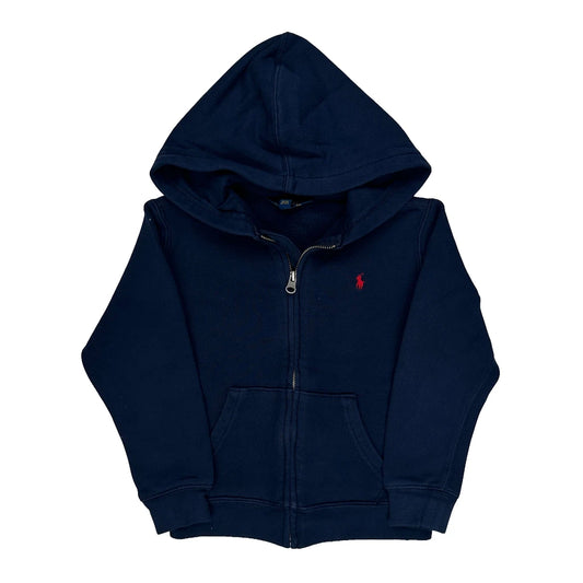 Vintage Age 5 Polo By Ralph Lauren Hoodie - Small Navy Cotton