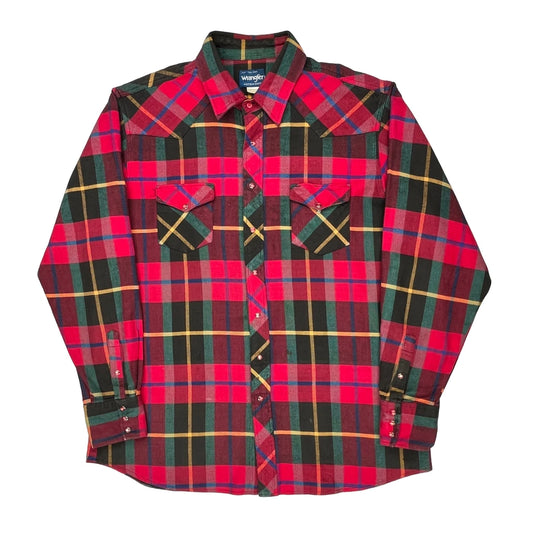 Wrangler Checked Flannel Shirt - 2XL Multicoloured Cotton