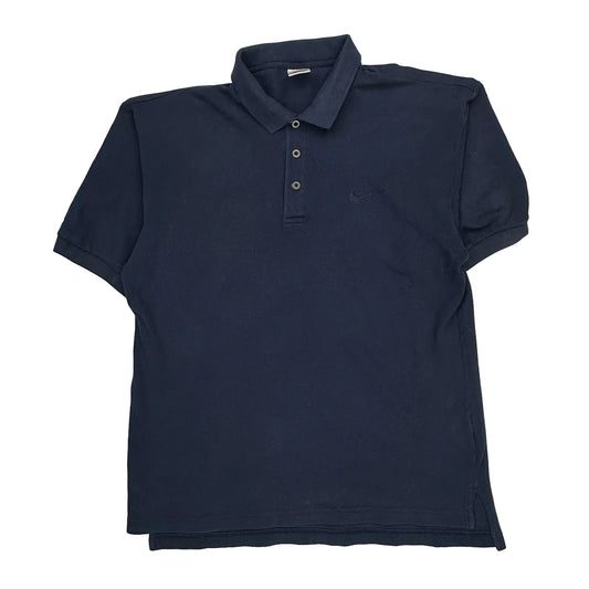Nike Polo Shirt - Medium Blue Cotton