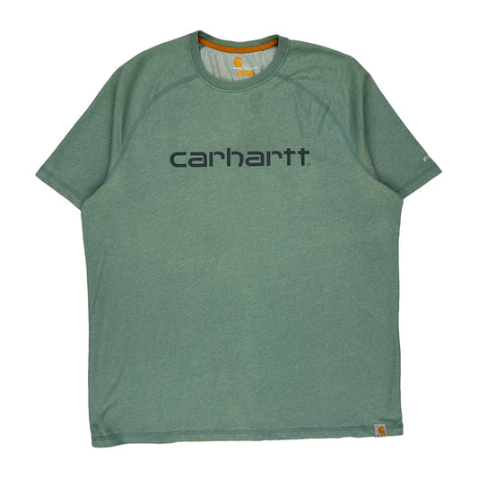 Carhartt T-Shirt - Large Green Cotton