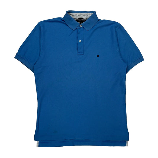 Vintage Tommy Hilfiger Polo Shirt - Medium Blue Cotton