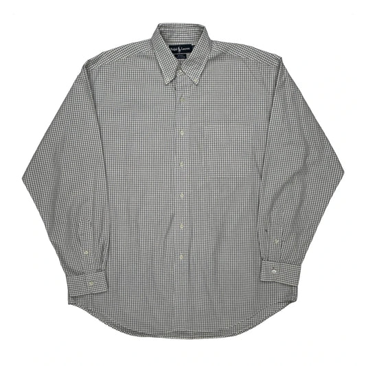 Vintage Ralph Lauren Checked Shirt - Large White Cotton