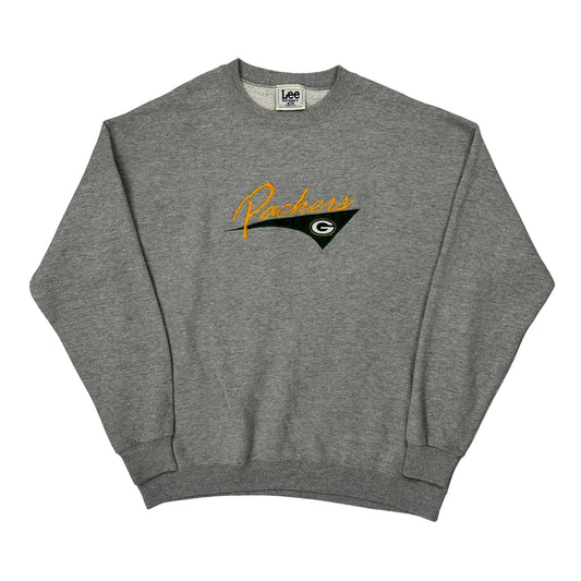 Made In USA Packers Lee Sport Football Sweatshirt - XL Grey Cotton