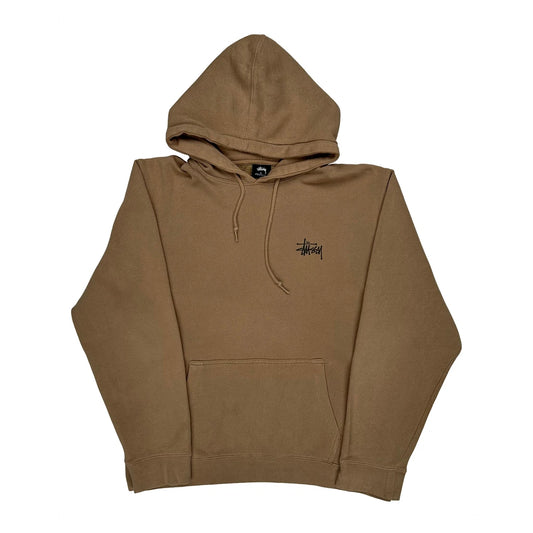 Vintage Stussy Hoodie - XL Brown Cotton