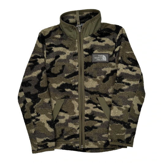 Age 6 The North Face Camo Fleece Jacket - XS Camo Polyester