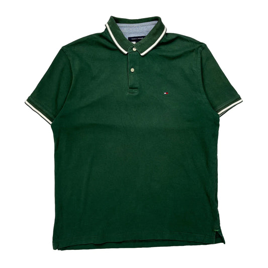 Tommy Hilfiger Polo Shirt - Large Green Cotton