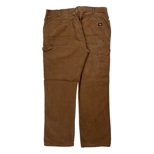 Dickies Carpenter Trousers - 38W 32L Brown Cotton