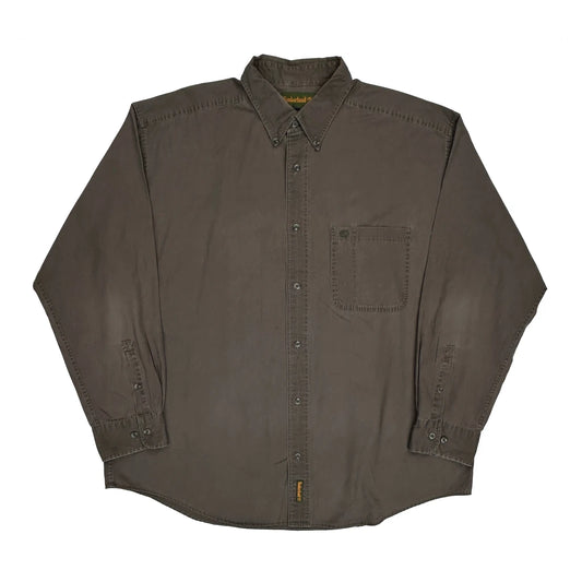 Vintage Timberland Shirt - XL Brown Cotton