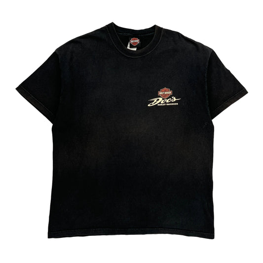 Route 66 Harley Davidson Graphic T-Shirt - XL Black Cotton