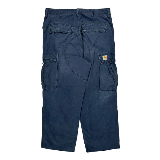 Vintage Carhartt Cargo Trousers - 34W 27L Blue Cotton