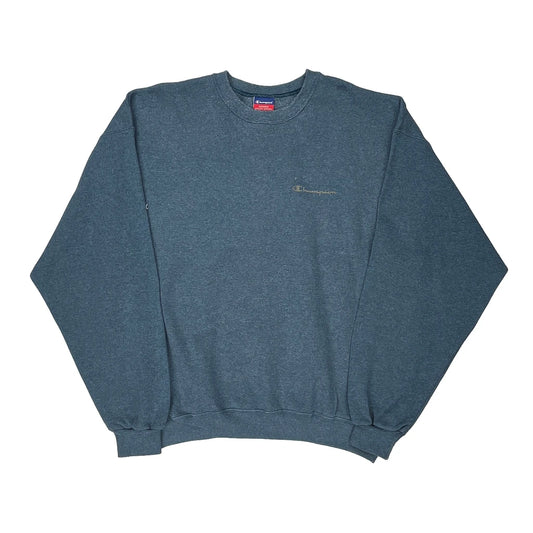 Champion Sweatshirt - XL Blue Cotton Blend