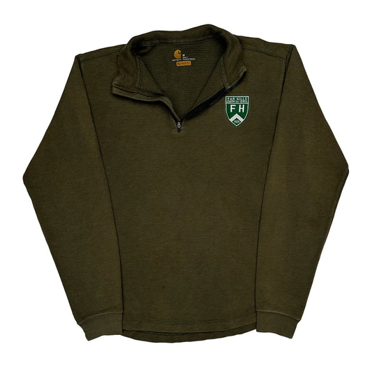 Fh Carhartt 1/4 Zip - Medium Green Cotton
