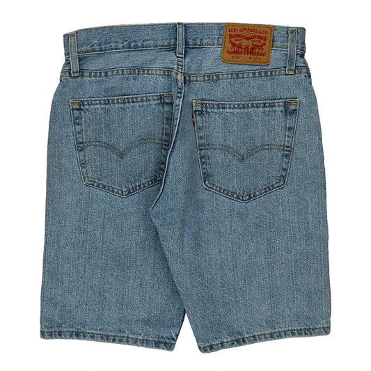505 Levis Denim Shorts - 32W 9L Light Wash Cotton