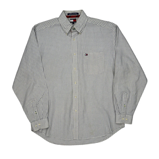 Tommy Hilfiger Checked Shirt - Large Blue Cotton